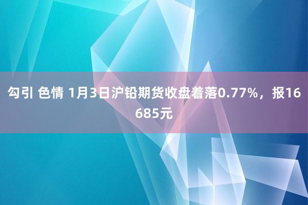 勾引 色情 1月3日沪铅期货收盘着落0.77%，报16685元