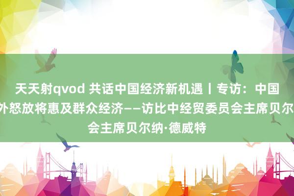 天天射qvod 共话中国经济新机遇丨专访：中国高水平对外怒放将惠及群众经济——访比中经贸委员会主席贝尔纳·德威特