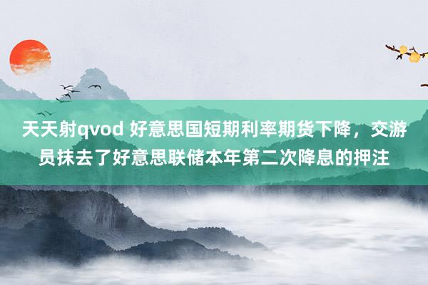 天天射qvod 好意思国短期利率期货下降，交游员抹去了好意思联储本年第二次降息的押注