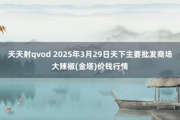 天天射qvod 2025年3月29日天下主要批发商场大辣椒(金塔)价钱行情
