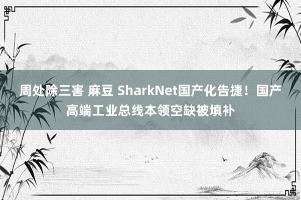 周处除三害 麻豆 SharkNet国产化告捷！国产高端工业总线本领空缺被填补