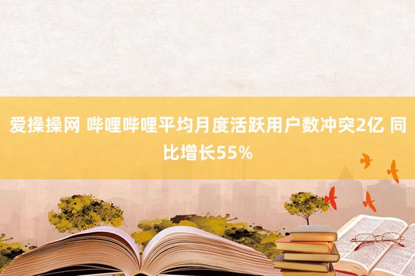 爱操操网 哔哩哔哩平均月度活跃用户数冲突2亿 同比增长55%