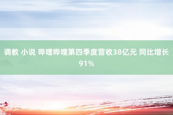 调教 小说 哔哩哔哩第四季度营收38亿元 同比增长91%